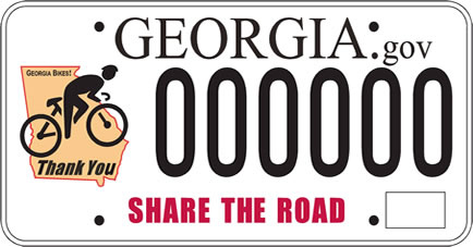 Share The Road License Plate 2