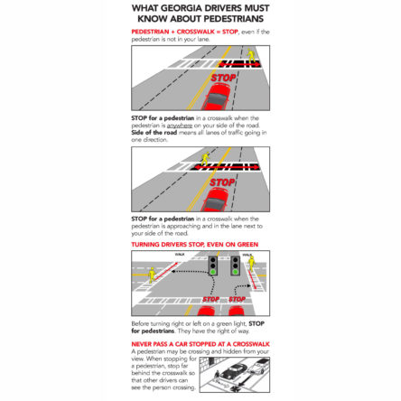 What Georgia Drivers Must Know About Pedestrians Brochure